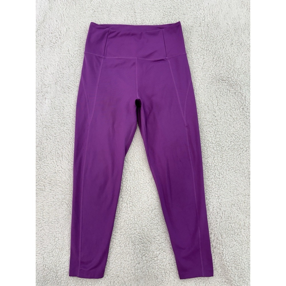 Girlfriend Collective Purple Leggings M High Rise Stretch Activewear Plum
